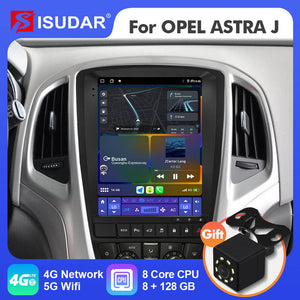 ISUDAR Android 12 Vetical Tesla Style Screen Car Radio For Opel/Vauxhall/Astra J Buick/Verano 2009-2014 GPS Auto Multimedia Video