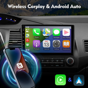 Android 12 Head Unit For Honda Civic 2006-2012 Car Radio Multimedia Apple Carplay