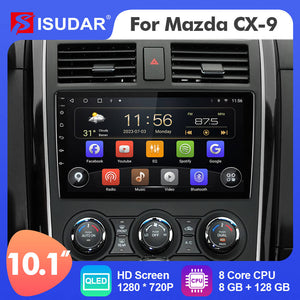 For Mazda CX-9 2006-2016 10.1 inch QLED Android Car Radio DVD Player Multimedia Navigation