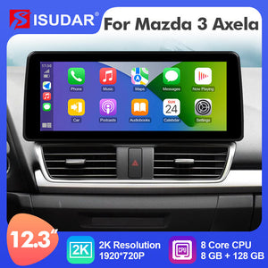ISUDAR 12.3 Inch Android 12 Car Radio For Mazda 3 Axela 2014-2019 GPS Auto Multimedia Stereo