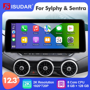 ISUDAR 12.3 Inch Android 12 Car Radio For Nissan Sylphy Sentra 2020-2022 GPS