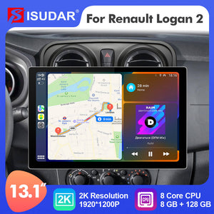 ISUDAR 2K 13.1'' Android Car Radio Player For Renault Logan 2 2012 -2019/ Sandero 2 2014-2019