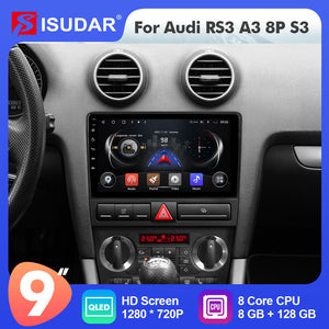 ISUDAR For Audi A3 RS3 8P S3 2003-2012 No Din Android 12 Car Multimedia Stereo Player navigation