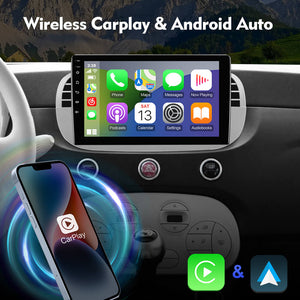 For Fiat 500 2007-2015 9 inch 1280*720P Android Apple Carplay Car Radio Multimedia Navi