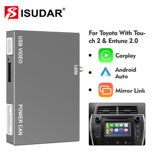 Wireless CarPlay & Android Auto Receiver Smart Box for Toyota 2014-2019 Corolla/Prius/RAV4/Highlander/Sienna/Tacoma/Yaris/Avalon/Tundra/Verso/Camry with Touch2 & Entune2.0
