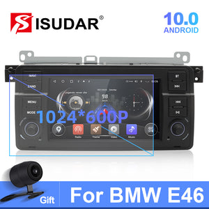 4G wireless carplay Android 10 Auto Radio Multimedia For BMW 3 Series E46 M3 318/320/325/330/335 1998-2005