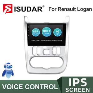 IPS Screen Car Radio For For Renault Logan 1 Sandero Lada Lergus largus FM GPS - ISUDAR Official Store