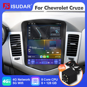 ISUDAR Car Android 12 Tesla Style Radio For Chevrolet Cruze J300 2008-2012 Multimedia Video GPS CarPlay