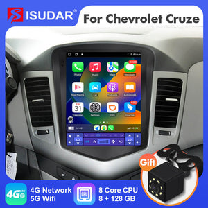 ISUDAR Car Android 12 Tesla Style Radio For Chevrolet Cruze J300 2008-2012 Multimedia Video GPS CarPlay