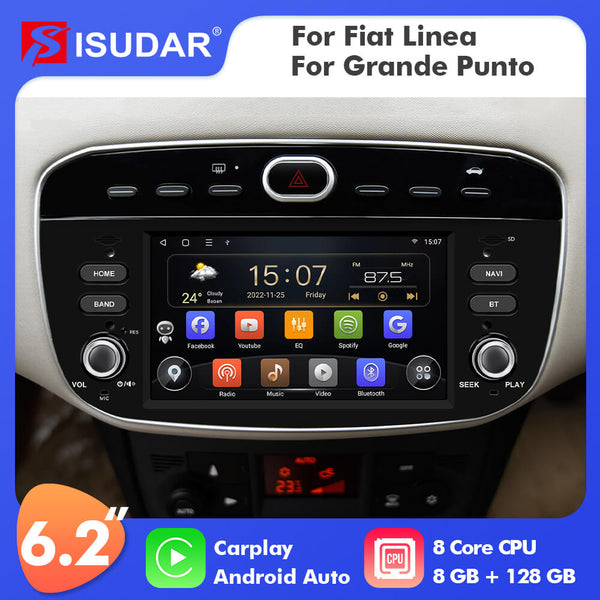 væsentligt solid Skim Isudar Upgrade T72 Car radio For Grande punto evo/ Fiat Linea/2012-2018 |  ISUDAR Official Shop