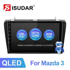 ISUDAR V72 QLED Built in carplay Android 10 Auto Radio For MAZDA 3 2004 2005 2006-2009 - ISUDAR Official Store