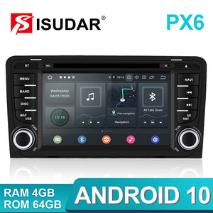 Isudar PX6 2 Din Android 10 Car Multimedia Player GPS DVD For Audi A3 - ISUDAR Official Store