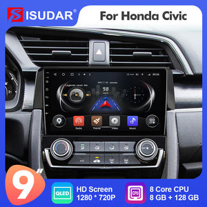 For Honda Civic 10 FC FK 2015 - 2020 Car Radio Multimedia Video Player Navigation stereo GPS Android 12