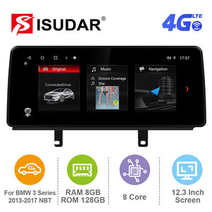 ISUDAR 12.3 Inch Android 12 Car Radio For BMW 3 Series F30 F31 F33 2013-2016 GPS Auto Multimedia Stereo Player