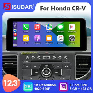 12.3 Inch Android 12 Apple Carplay Car Stero For Honda CRV 2012-2016