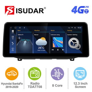 ISUDAR 12.3 Inch Android 12 Car Radio For Hyundai Santa Fe 2017-2021