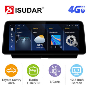 ISUDAR 12.3 Inch Android 12 Car Multimedia Radio Player For Toyota Camry 2021-