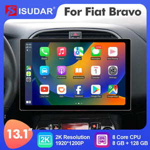 ISUDAR 2K 13.1 Inch 8 Core Androd Auto Carplay Car Radio For Fiat Bravo 2007-2012