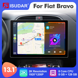 ISUDAR 2K 13.1 Inch 8 Core Androd Auto Carplay Car Radio For Fiat Bravo 2007-2012