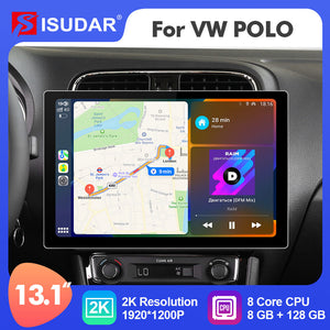 ISUDAR 2K 13.1 Inch 8 Core Android 10 Car Radio For VW/Volkswagen/POLO Sedan 2009-2017