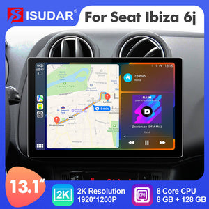 ISUDAR 2K 13.1 Inch Android 10 Car Radio head unit For Seat Ibiza 2009-2015 Kit