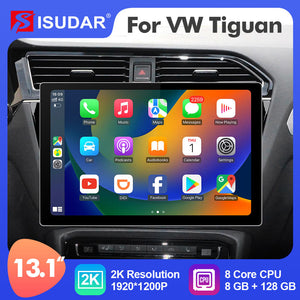 ISUDAR 2K 13.1 Inch Sim Card Android 10 Car Radio For VW/Volkswagen/Tiguan 2017-2019
