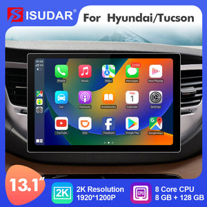 ISUDAR 2K 13.1'' Android Car Multimedia Radio Player For Hyundai/Tucson 3 2015-2018 Carplay