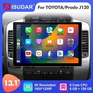 ISUDAR 2K 13.1'' Carplay Car Multimedia Radio Player For Toyota Land Cruiser Prado 120 2002-2009