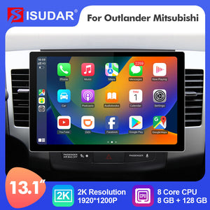 ISUDAR 2K 13.1'' Screen Car Multimedia Radio Player For OUTLANDER MITSUBISHI 2007 2008 2009 -2012 Navi