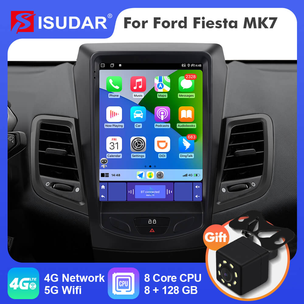 VidaXL Verstelbare Armsteun Voor Ford Fiesta MK7 (2009) - Met Opbergvak, Zwart/Grijs