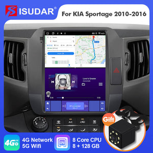 ISUDAR Android 12 Car Radio For Kia Sportage 2010-2016 Auto Multimedia 2 Din Tesla Vertical Screen