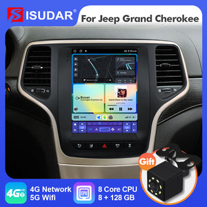 ISUDAR Android 12 Car Radio for Jeep Grand Cherokee 2014-2019 Auto Multimedia Player 2 Din Tesla Vertical