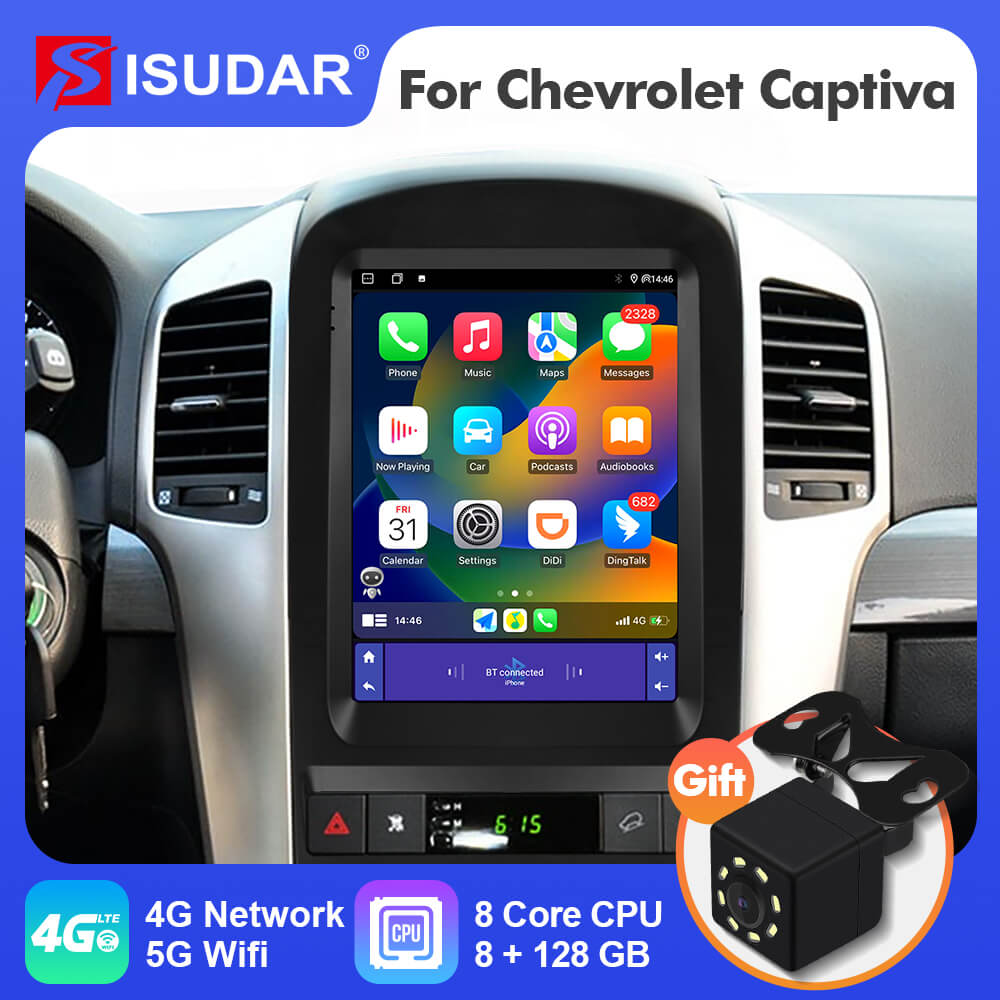 ISUDAR Android 12 Tesla Style Car Radio For Chevrolet Captiva 2006-2012 ...