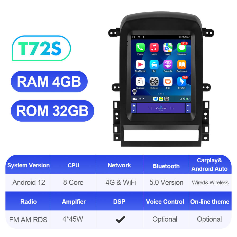 ISUDAR Android 12 Tesla Style Car Radio For Chevrolet Captiva 2006-2012 ...