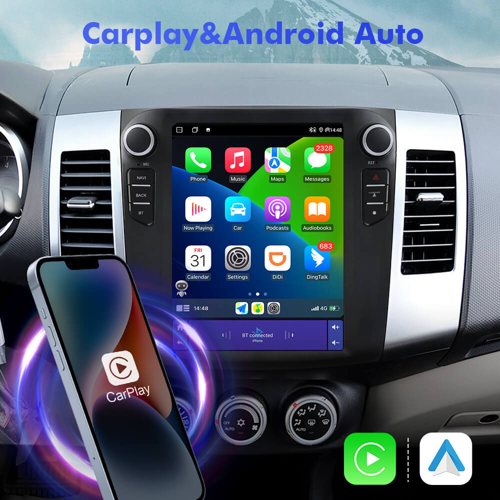 ISUDAR Android 12 Tesla Style Vertical Screen Car Radio for Mitsubishi