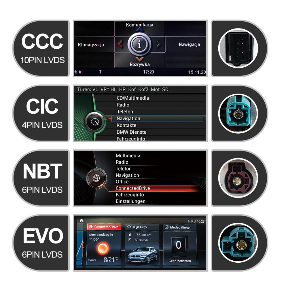 ISUDAR Apple Full Screen Carplay AA Modem for BMW CIC NBT EVO System ...