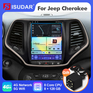 ISUDAR T72 Tesla Style Car Android 12 Radio For Jeep Cherokee 5 KL 2014-2018 Multimedia