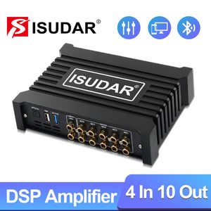 ISUDAR DA410 Car DSP Amplifier For VW/TOYOTA/HONDA/Mazda/Nissan/Ford/Audi/BMW/Peugeot/HYUNDAI/KIA Auto Audio Processor Android PC