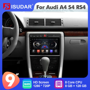 ISUDAR For Audi A4 S4 RS4 2002-2008 Android 12 Car Multimedia Stereo Player Carplay Navi