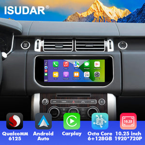 ISUDAR Qualcomm Android 12 10.25 Inch 1920*720P Car head unit stereo for Land Rover Range Rover Sport L494 Range Rover Vogue L405 2013-2017