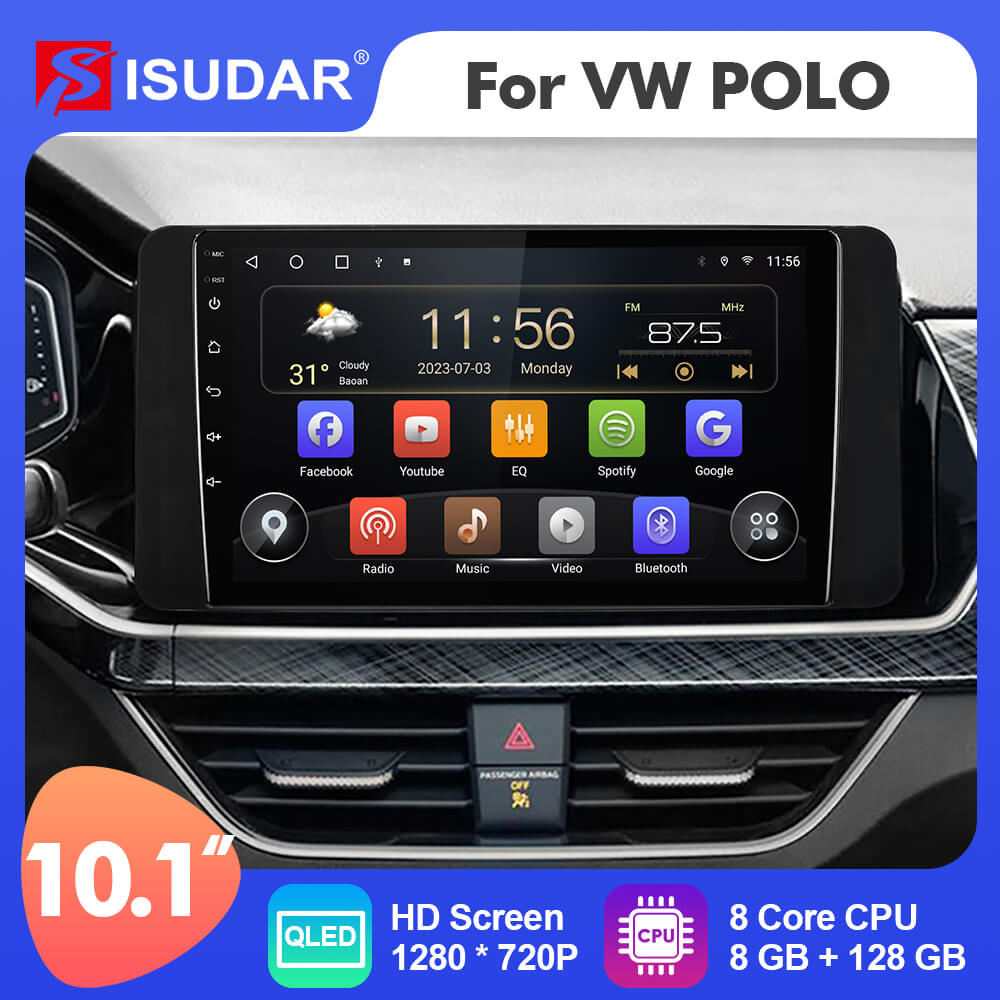 Android Radio Software Upgrade ISUDAR Upgrade Android Car Radio For VW Volkswagen POLO 2021 2022 GPS ...