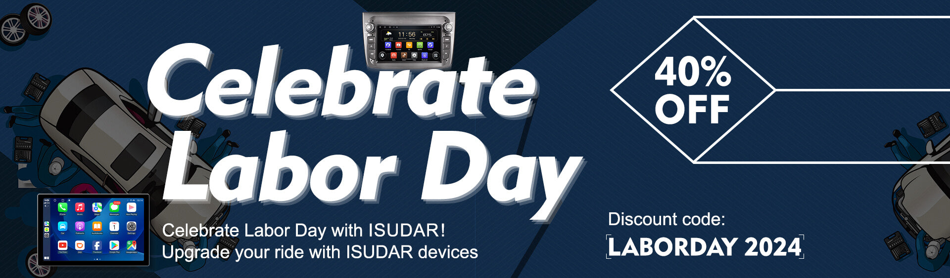 ISUDAR Car Audio Head Units H53 Android 9.0 with 30% off