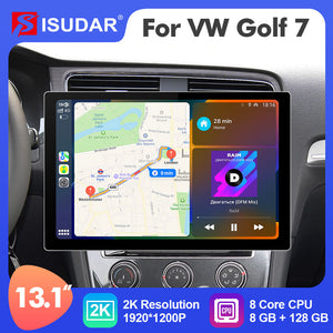 ISUDAR 2K 13.1 Inch Sim Card Android 10 Car Radio For VW/Volkswagen/Golf 7 2013- wireless carplay