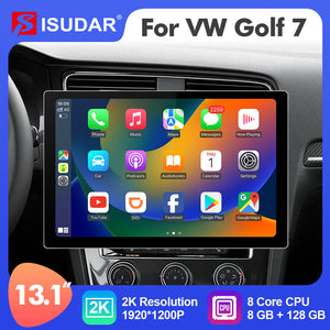 ISUDAR 2K 13.1 Inch Sim Card Android 10 Car Radio For VW/Volkswagen/Golf 7 2013- wireless carplay