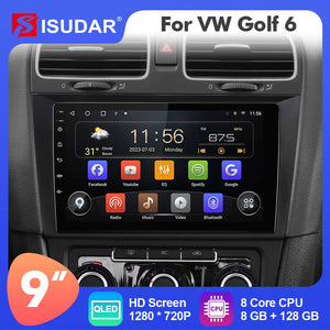 T72 QLED Wireless Carplay 9” Car Radio For Volkswagen VW Golf 6 2008-2016 Multimedia Player