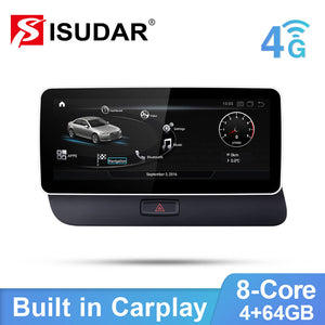 Isudar wireless Carplay Auto free GPS radio for Audi Q5 2009-2017 One Din - ISUDAR Official Store