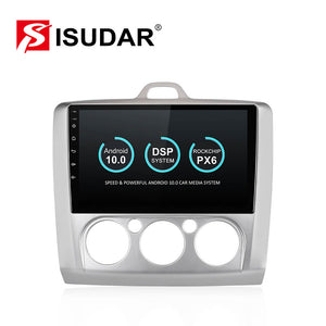 Isudar Voice control PX6 1 Din Android 10 Car Radio For Ford/Focus 2 Mk 2 2004-2008 2009-2011 - ISUDAR Official Store