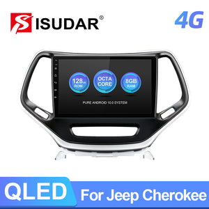 T72 QLED Car Radio For Jeep Cherokee 5 KL 2014-2018 8GB ROM 128GB