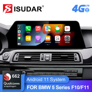 Android 11.0 Car Radio For BMW 5 Series F10 F11 2011-2017 CIC NBT 520i Blue Anti G-lare 12.3' Screen GPS Navigation Carplay Wifi