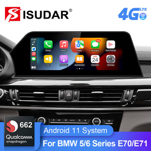 Android 11 Car Radio for BMW X5 F15 NBT System 2014-2017 Blue Anti G-lare Screen Multimedia GPS Navigation Carplay 12.3'